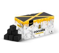 DISPAU Presenta COCOBEE 1KG Carbón Natural de Coco Premium para Cachimba, BBQ, Shisha y Barbacoas - Briquetas en Cubos 27x27x27mm 54 Unidades