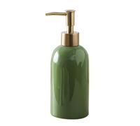 Dispensación Dispensador de jabón cerámica, Botella loción 400ml con Bomba for baño y Cocina Decoración para Cocina(Green)