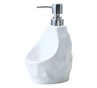 Dispensación Dispensador de jabón con Soporte for Bomba y loción Recargable for baño Decoración para Cocina(White)