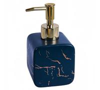 Dispensación Dispensador de mármol del jabón diseño Modelo con la loción Recargable Bomba for el Cuarto baño Decoración para Cocina(Blue,Squar)