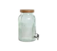 Dispensador bebidas cristal bambu 18x18x31 5,5l El mejor complemento para tu hogar.