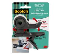 Dispensador clip & twist c19 1 rollo scotch® magic™ 19 mm x 8,89 m gris pizarra