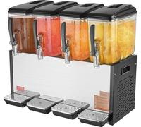 Dispensador comercial de bebidas, 12 litros x 4 tanques, para zumos fríos, bebidas heladas y otras bebidas