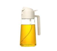 Dispensador de aceite, Pulverizador 2 En 1, Vertedor De Aceite, Botella Vacía, Contenedor Plástico, Dispensador, Vaporizador, Cocina, Barbacoa, Utensilios Acampada para freidora, ensalada(1Pcs White)