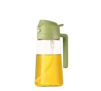Dispensador de aceite, Pulverizador 2 En 1, Vertedor De Aceite, Botella Vacía, Contenedor Plástico, Dispensador, Vaporizador, Cocina, Barbacoa, Utensilios Acampada para freidora, ensalada(1Pcs Green)