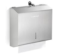 Dispensador de acero inoxidable de servilletas multipliegue de mano para montaje en pared