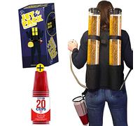 Dispensador de Bebidas Duo + 20 Copas Rojas Originales Oficiales | Beer Jet Pack | Backpack | 2 tanques de 3L | 2 boquillas de cerveza | Bebidas | Fiesta | OriginalCup®