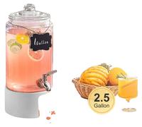 Dispensador de bebidas VEVOR, 11 litros x 2, ideal para fiestas. Dispensador de zumo de plástico con tapa resistente, perfecto para servir té helado, limonada, zumos y agua, ideal para restaurantes, h