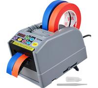 Dispensador de cinta adhesiva electrónico VEVOR ZCUT-9, gris, 25 W, automático. Dispensador de cinta de 2,5 kg, cortadora de cinta adhesiva, material ABS antistático, 28 x 23 x 18 cm. Dispensador de c