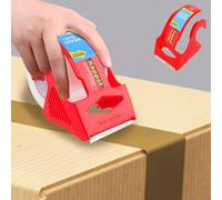 Dispensador de cinta adhesiva fuerte y duradero, recambio para embalaje, envío, envío, suministros de mudanza, almacenes o embalaje general, rojo