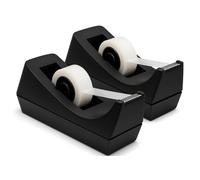 Dispensador de cinta de escritorio, base antideslizante, dispensador de rollo de cinta con peso, perfecto para oficina, hogar, escuela (cinta no incluida) (paquete de 2)