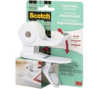 Scotch Dispensador de cinta Clip & Twist C19 Blanco + cinta invisible 19 mm x 8,89 m