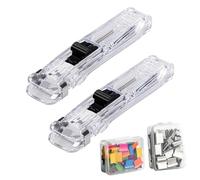 Dispensador de clips sujetapapeles Grapadora de Pinza Ergonómica con 100