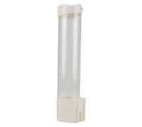 Dispensador de Copa de Papel 60-80 Tazas, Portavasos de Plástico con Cubierta a Prueba de Polvo y Almacenamiento Transparente para la Oficina en Casa, Instalación Fácil (White)