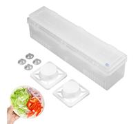 Dispensador de film transparente - 44 cm Wrapmaster, cortador de láminas de polietileno, soporte para rollos de papel de cocina comercial, transparente, almacenamiento versátil para un corte