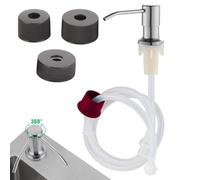 Dispensador de jabón de acero inoxidable, extensión para fregadero de cocina, conector de tubo de silicona de 100 cm, bomba dispensador de detergente, soporte decorativo para loción de manos, champú