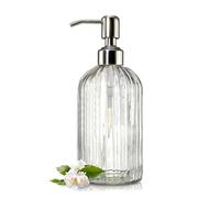 Dispensador de jabón para baño, vidrio transparente, recambio vacío, subbotella, detergente, cocina, desinfectante de manos, Gel de ducha, botellas de champú Claro