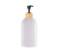 Dispensador de Jabon Set de artículos tocador for baño, contenedor, dispensador jabón Manos, Soporte for Cepillo Dientes y Caja Bolas algodón, tarros boticario Decorativos(Color4)