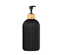 Dispensador de Jabon Set de artículos tocador for baño, contenedor, dispensador jabón Manos, Soporte for Cepillo Dientes y Caja Bolas algodón, tarros boticario Decorativos(Color1)