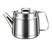 Dispensador de L de acero inoxidable 316 con colador y boquilla, capacidad grande, pico sin goteo, apto para lavavajillas para cocina y gastronomía, plata(B)