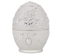 Dispensador de palillo de dientes de Zenithaur con cuerpo de metal en relieve vintage, un portavasos automático para mostradores de cocina o como un centro de mesa de comedor (Silver white silver