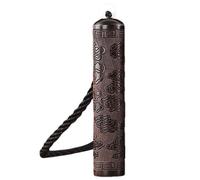 Dispensador de palillos de dientes, madera divertida, estuche de transporte compacto de bolsillo de 8,9 cm, tubo de almacenamiento pulido de madera natural, tarro de viaje con tapa de rosca
