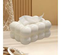 Dispensador de pañuelos faciales, caja de pañuelos de burbujas creativa, soporte de caja de pañuelos de burbujas blancas, cubierta de caja de pañuelos de polipropileno, dispensador organizador de