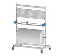 Dispensador de papel de plástico 2 en 1 con cortador, soporte de papel de regalo comercial de rollo grande, máquina de película de corte para rollos anchos, uso en almacén y logística