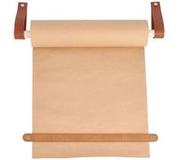 Dispensador de rollos de papel de cartón, 30 cm, 30 metros, con rodillo de madera y correa de cuero
