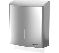 Dispensador de toallas de papel, de acero inoxidable AIR-WOLF, aprox. 600 toallas plegadas