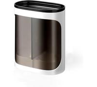 Dispensador de Vaso de Doble Tube, adaptador para Vaso de 6 oz a 8 oz, adhesivo para la comparación, con Tapa, color Blanco Small