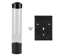 Dispensador de Vasos de Papel 60-80 Unidades, Portavasos para Montaje en Pared, Soporte para Vaso de Papel con Tapa Protectora, 41,4 x 8,9 cm