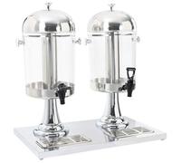 vidaXL 2X Dispensador Zumo Acero Inoxidable 8 L Desayuno Jugo Frutas Licuadora