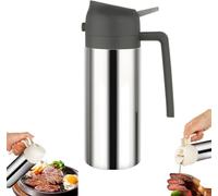 Dispensador Y Rociador De Aceite De Acero Inoxidable De 500 Ml (17 Oz) - Vertedor Y Pulverizador De Aceite De Oliva 2 En 1 para Cocinar, Asar A La Parrilla, Freír, Ensaladas Y Black