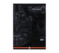 Displate - Póster metálico - Imán Mounted - Star Wars - Millenium Falcon
