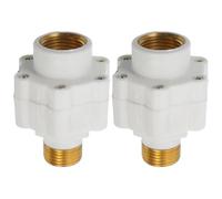 Dispositivo Antieléctrico para Calentador de Agua, 2 Piezas, Abs | Cabezal de Cobre Integrado, Blanco, Instalación Sencilla y Material Ignífugo para Sistema Solar Térmico