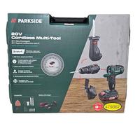 Dispositivo combinado 4 en 1 con batería, atornillador, multilijadora, sierra de sable, taladro