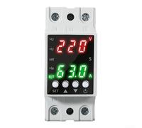 Dispositivo de control de voltaje AC80-300V con ajuste de botón de silicona de lectura LCD dual y protección contra sobretensión (63A)