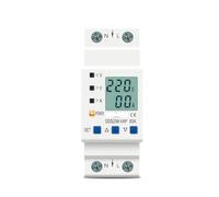 Dispositivo De Protección Contra Sobretensión/subtensión Ajustable En Carril DIN, Protección Limitadora De Corriente, Voltímetro, 63A, 80A, 110V, 230V Componentes electricos(63A Bottom input)