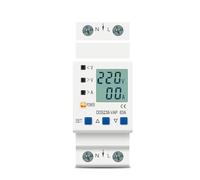Dispositivo de protección contra sobretensión y subtensión ajustable, 63 A, 80 A, 110 V, 230 V, riel DIN, voltímetro, protección de límite de corriente, kWh, 1 unidad(80A Top input)