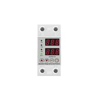 Dispositivo de protección contra sobretensión y subtensión ajustable en riel DIN 40 A, 63 A 230 V, relé protector sobrecorriente(Red-red,63A)