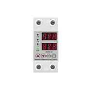 Dispositivo de protección contra sobretensión y subtensión ajustable en riel DIN 40 A, 63 A 230 V, relé protector sobrecorriente(Red-red,40A)