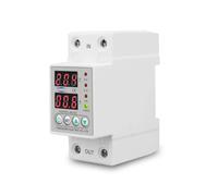 Dispositivo de protección sobretensión y subtensión ajustable con pantalla dual en riel DIN, relé protector 40 A, 63 A, 80 A 220 V(L N 230v 63a,V A type)