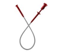 Dispositivo de recogida retráctil largo con luz LED brillante y punta magnética que ofrece una fuerza de tracción de 2 libras, ideal para llegar a artículos caídos en lugares estrechos, color rojo