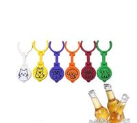 Distinctive Drink Toppers - Decorative Silicone Closure, Leakproof Carbonation Keeper | Practical Identification Accessory, For Soda, Water, Juice, Bottles, Refreshment, Storage, Picnic, Events