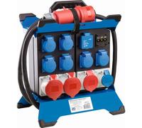 Distribuidor CEE-Standstrom con doble toma STECKY, con 4 enchufes CEE de 400V, 32A, 5 polos