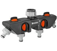 Distribuidor de 4 vías gardena: para conectar hasta 4 equipos al grif