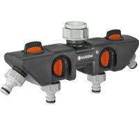 Distribuidor de agua de 4 salidas GARDENA, modelo 8194-20, conexión individual, compatible con el sistema original GARDENA, 5 años de garantía