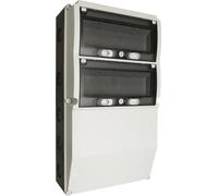 Distribuidor de energía IP66, 2x13 módulos, caja de distribución, caja de fusibles, montaje en superficie, modelo TPE 1018