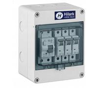 Distribuidor de energía para construcción, montaje superficial, IP65, con interruptor diferencial monofásico y automático de protección de 3 polos, 1P, 16A